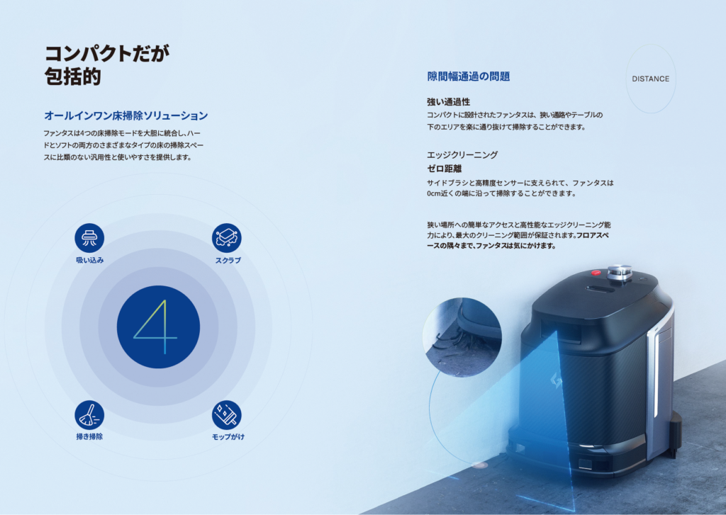 掃除ロボット包括的　人手不足の解消、サービスの向上などで活躍します